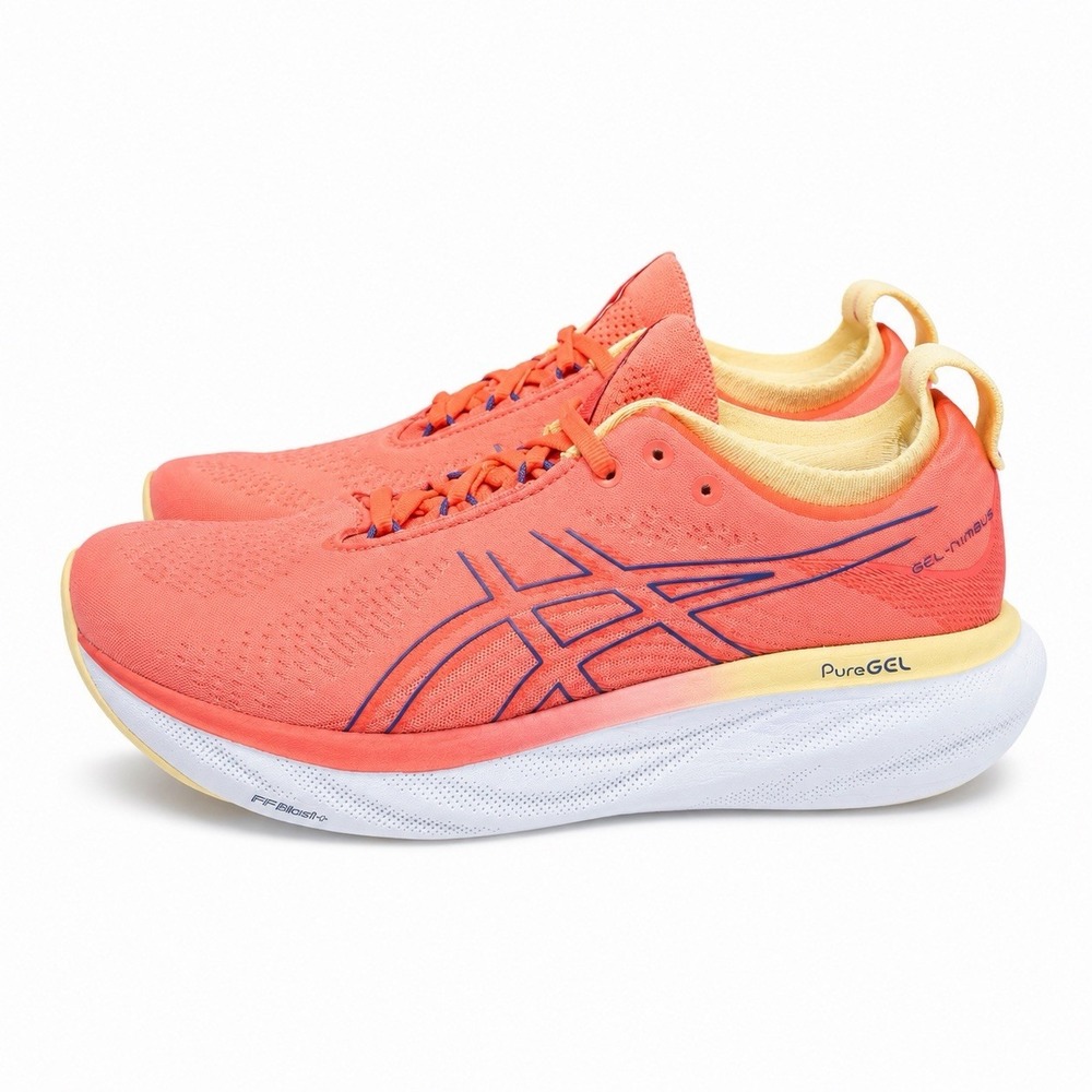 Asics Gel-Nimbus 25 Orange White 10128356 Women's Size 10